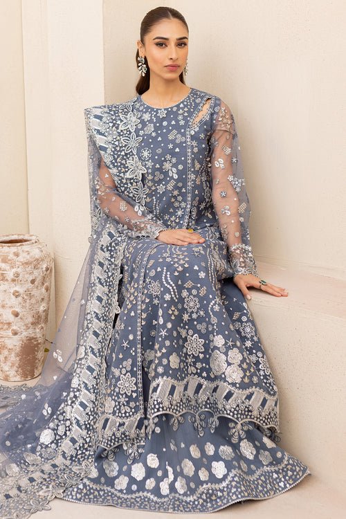 Farasha | Lu Zella Premium Formals 25 | Dusky Shadow - is Grey dress from Farasha - Ladies Clothes - Maria Faisal