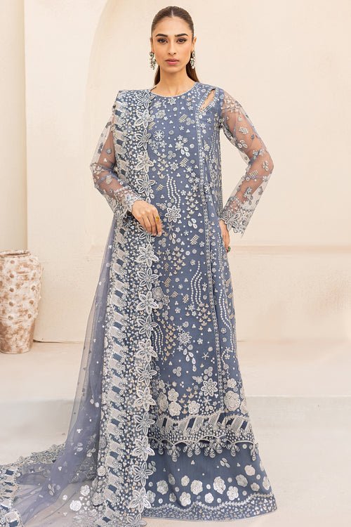 Farasha | Lu Zella Premium Formals 25 | Dusky Shadow - is Grey dress from Farasha - Ladies Clothes - Maria Faisal