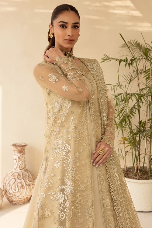 Farasha | Lu Zella Premium Formals 25 | Golden Aura - is Golden dress from Farasha - Ladies Clothes - Maria Faisal