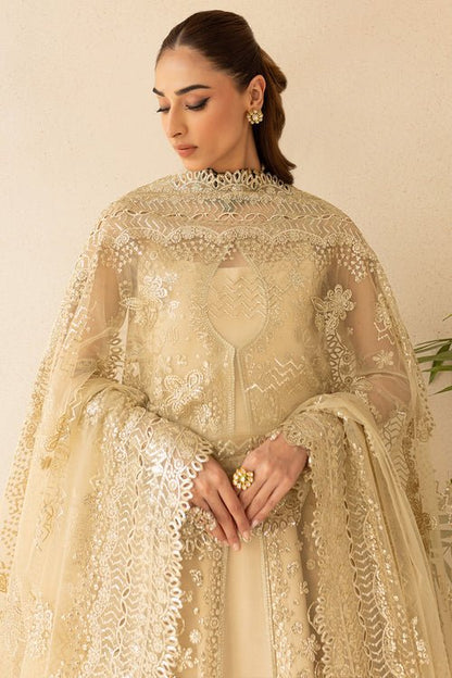 Farasha | Lu Zella Premium Formals 25 | Golden Aura - is Golden dress from Farasha - Ladies Clothes - Maria Faisal