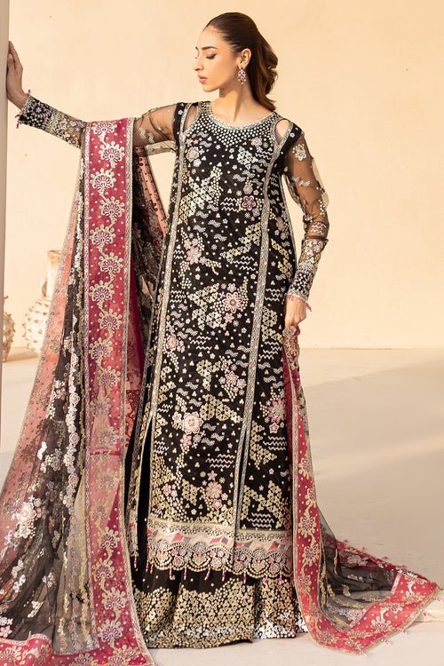 Farasha | Lu Zella Premium Formals 25 | Stardust Noir - is Black dress from Farasha - Ladies Clothes - Maria Faisal