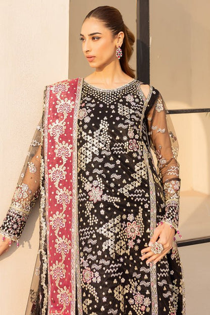 Farasha | Lu Zella Premium Formals 25 | Stardust Noir - is Black dress from Farasha - Ladies Clothes - Maria Faisal