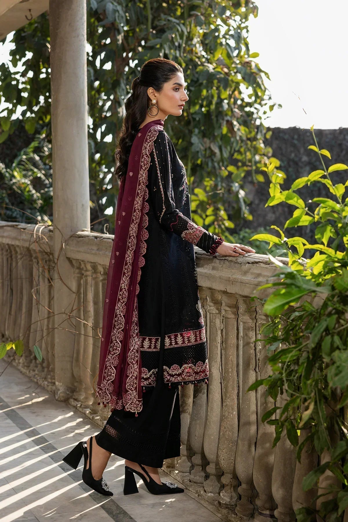 Farasha | Bahaar Embroidered Lawn | Twilight Bloom - Ladies Clothes - Maria Faisal