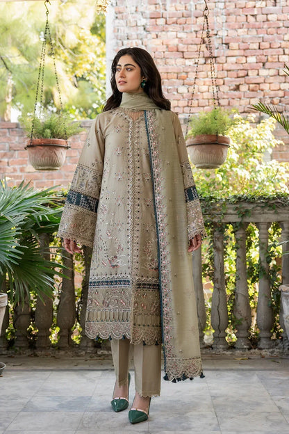 Farasha | Bahaar Embroidered Lawn | Whimsical Sage - Ladies Clothes - Maria Faisal