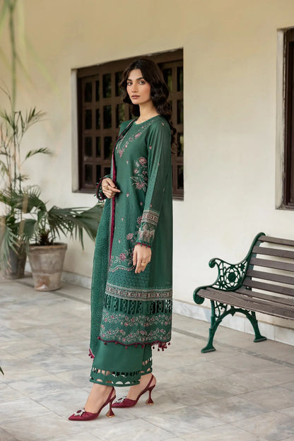 Farasha | Bahaar Embroidered Lawn | Azure Grace - Luxury 