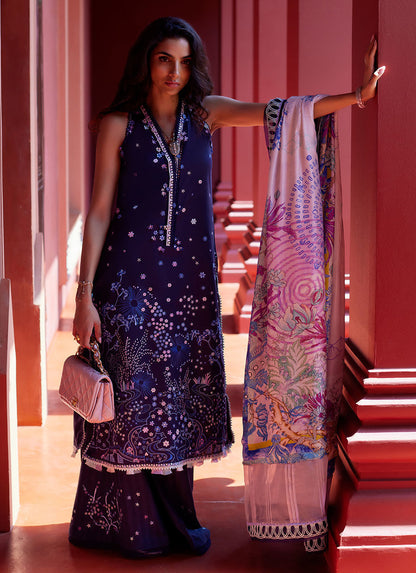 Farah Talib Aziz | Suay Lawn 24 | IZEA BLUE - Ladies Clothes - Maria Faisal