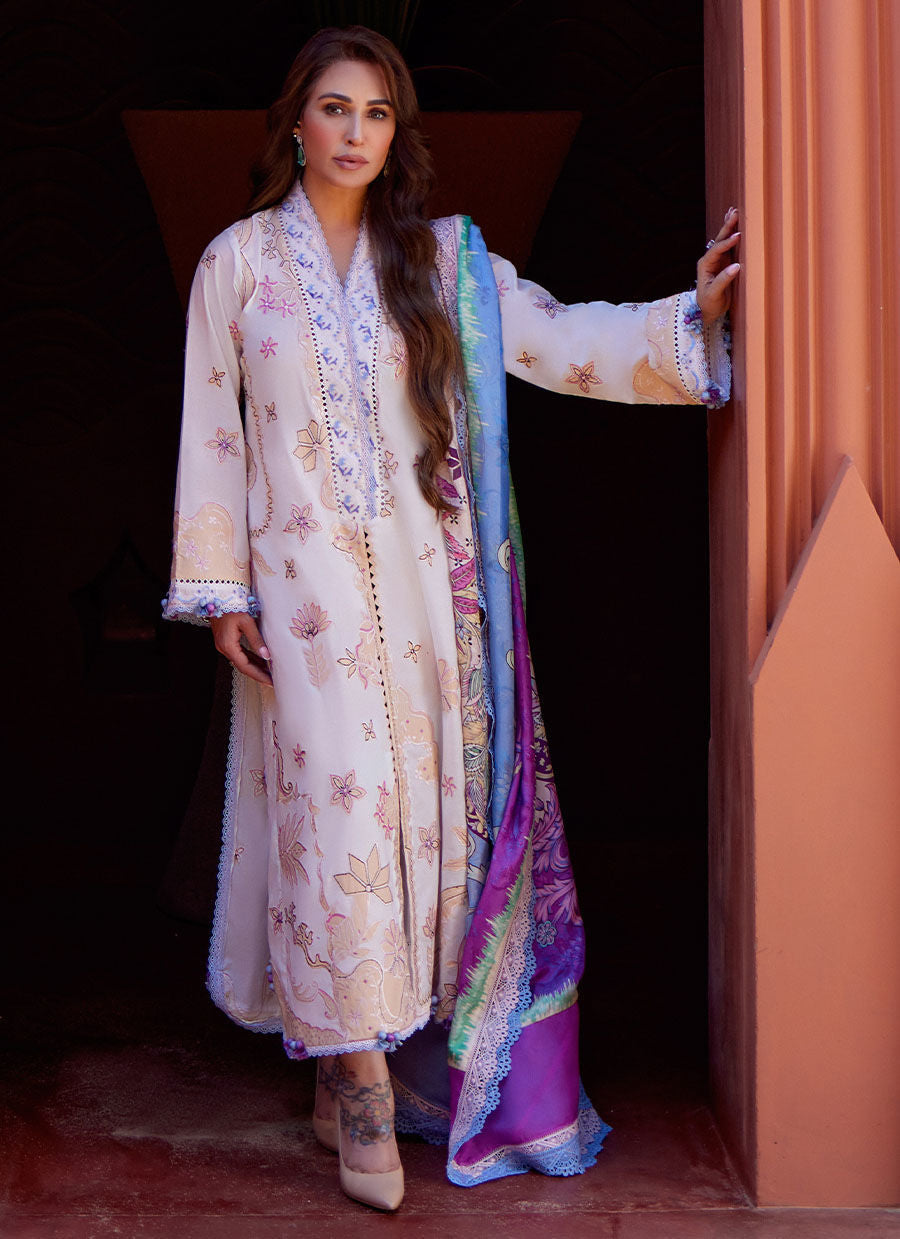 Farah Talib Aziz | Suay Lawn 24 | MIWA IVORY - Ladies Clothes - Maria Faisal