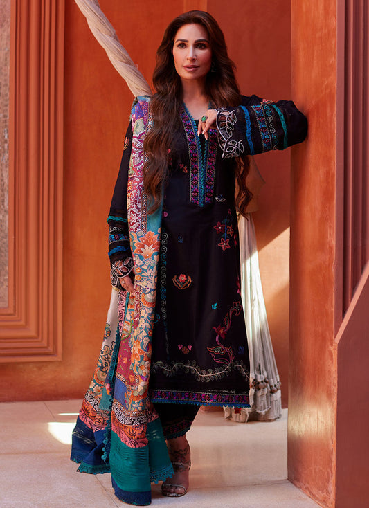 Farah Talib Aziz | Suay Lawn 24 | ILARIA BLACK - Ladies Clothes - Maria Faisal