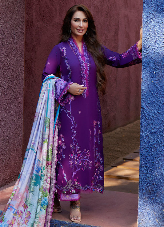 Farah Talib Aziz | Suay Lawn 24 | YURI PURPLE - Ladies Clothes - Maria Faisal