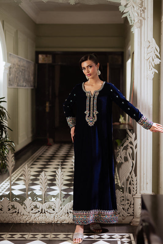 Saira Rizwan | Velvet Pret 25 | ZEHRA-SRVP25-01 - Formal Dress - available at Maria Faisal in UK and USA.