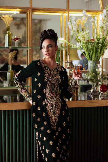 Saira Rizwan | Velvet Pret 25 | EMERA-SRVP25-10 - Formal Dress - available at Maria Faisal in UK and USA.
