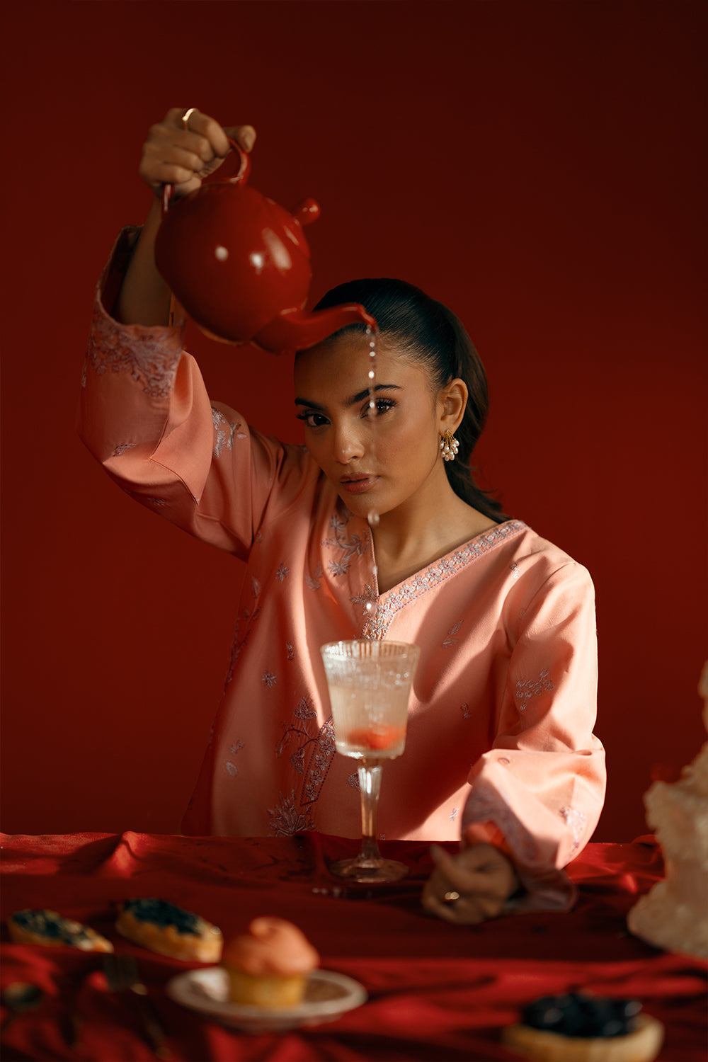 Saira Rizwan | Joolie Co ords | JOOLIE PEACH - JBP25-05 - - Maria Faisal