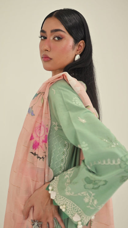 Sana Safinaz | Muzlin Summer 26 | 15-MS - Luxury Dress - available at Maria Faisal in UK and USA.