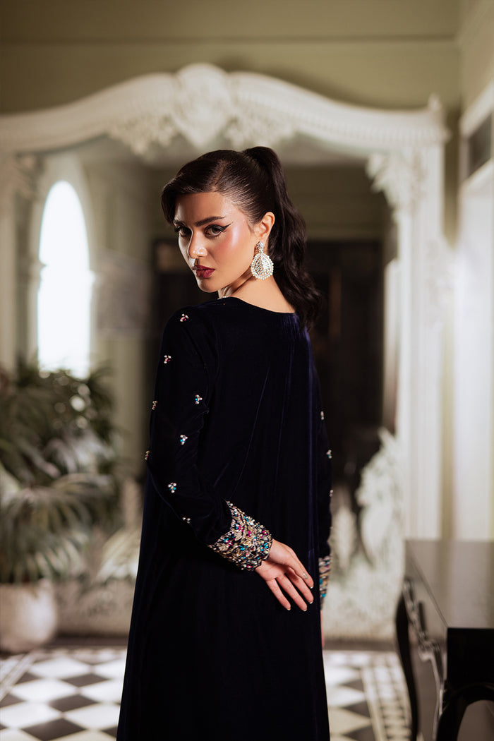 Saira Rizwan | Velvet Pret 25 | ZEHRA-SRVP25-01 - Formal Dress - available at Maria Faisal in UK and USA.