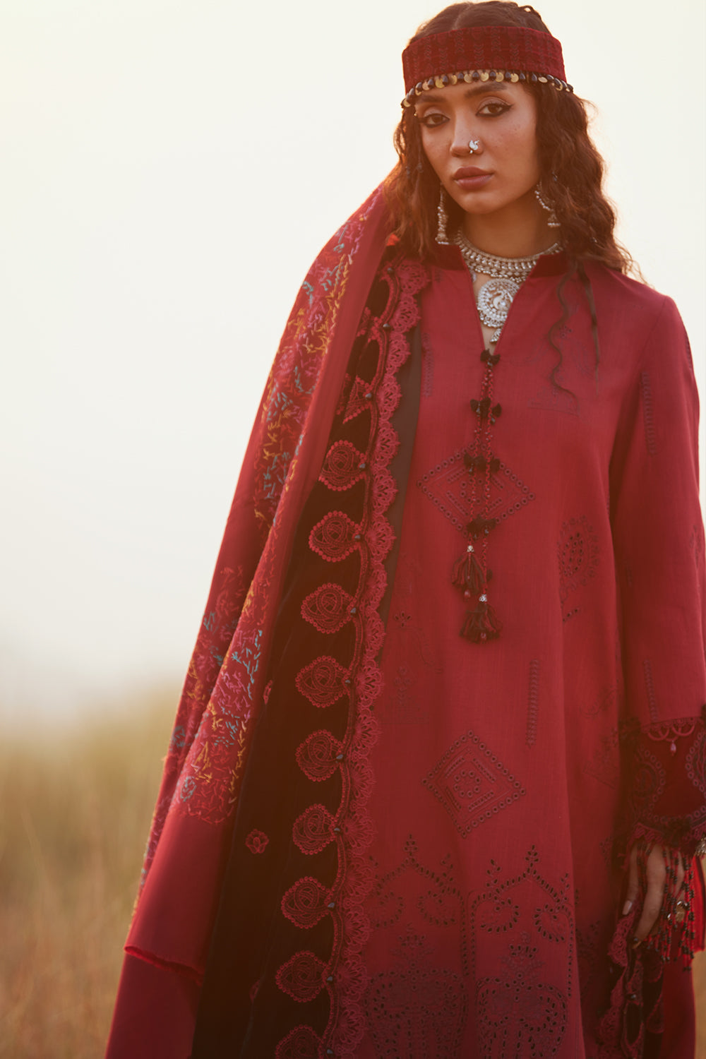 NAZNEEN-SRW25-04 – authentic Pakistani dress from the Winter Khaddar 25 collection for women in the UK