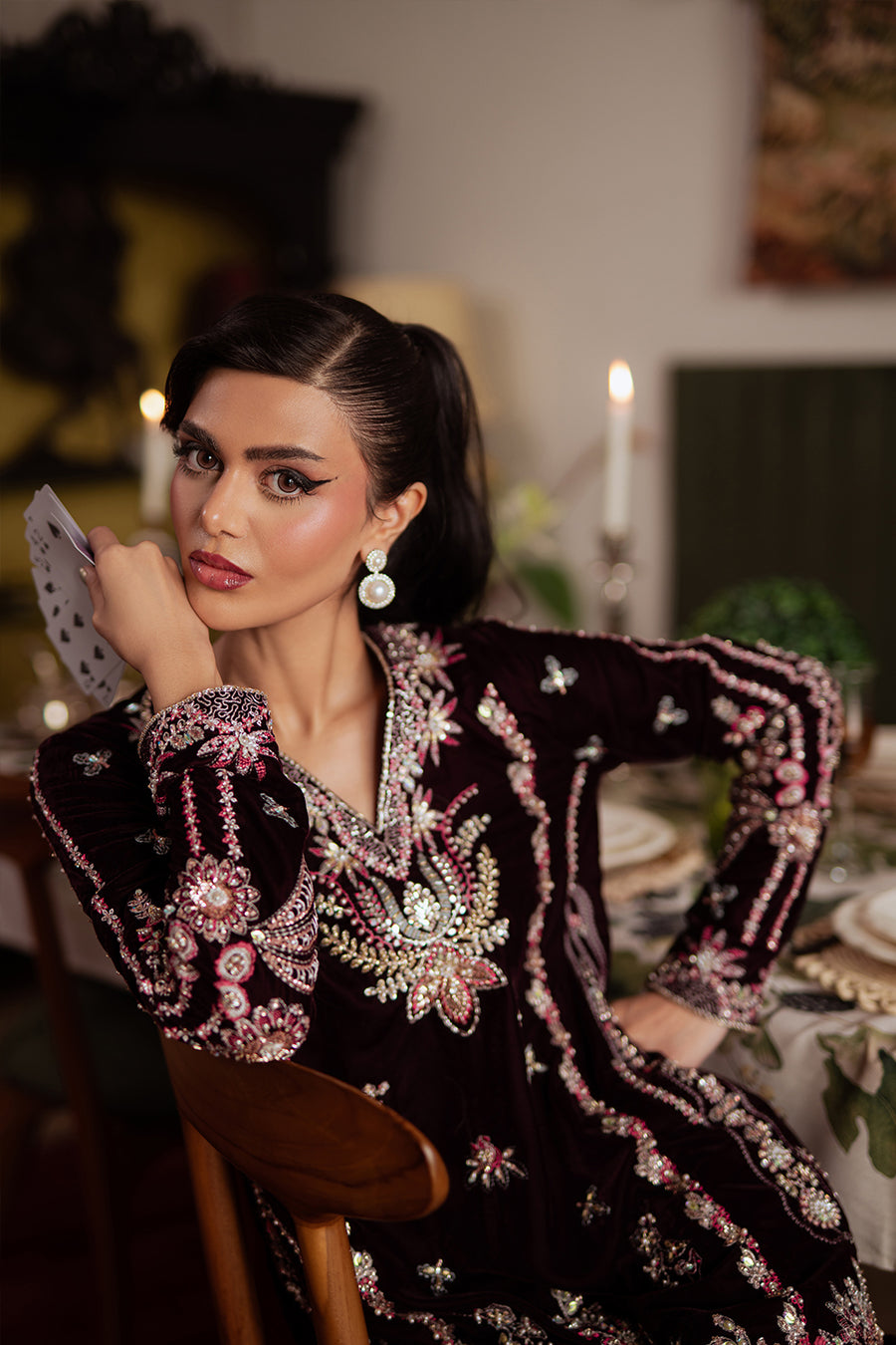 Saira Rizwan | Velvet Pret 25 | SHABNAM-SRVP25-05 - Formal Dress - available at Maria Faisal in UK and USA.