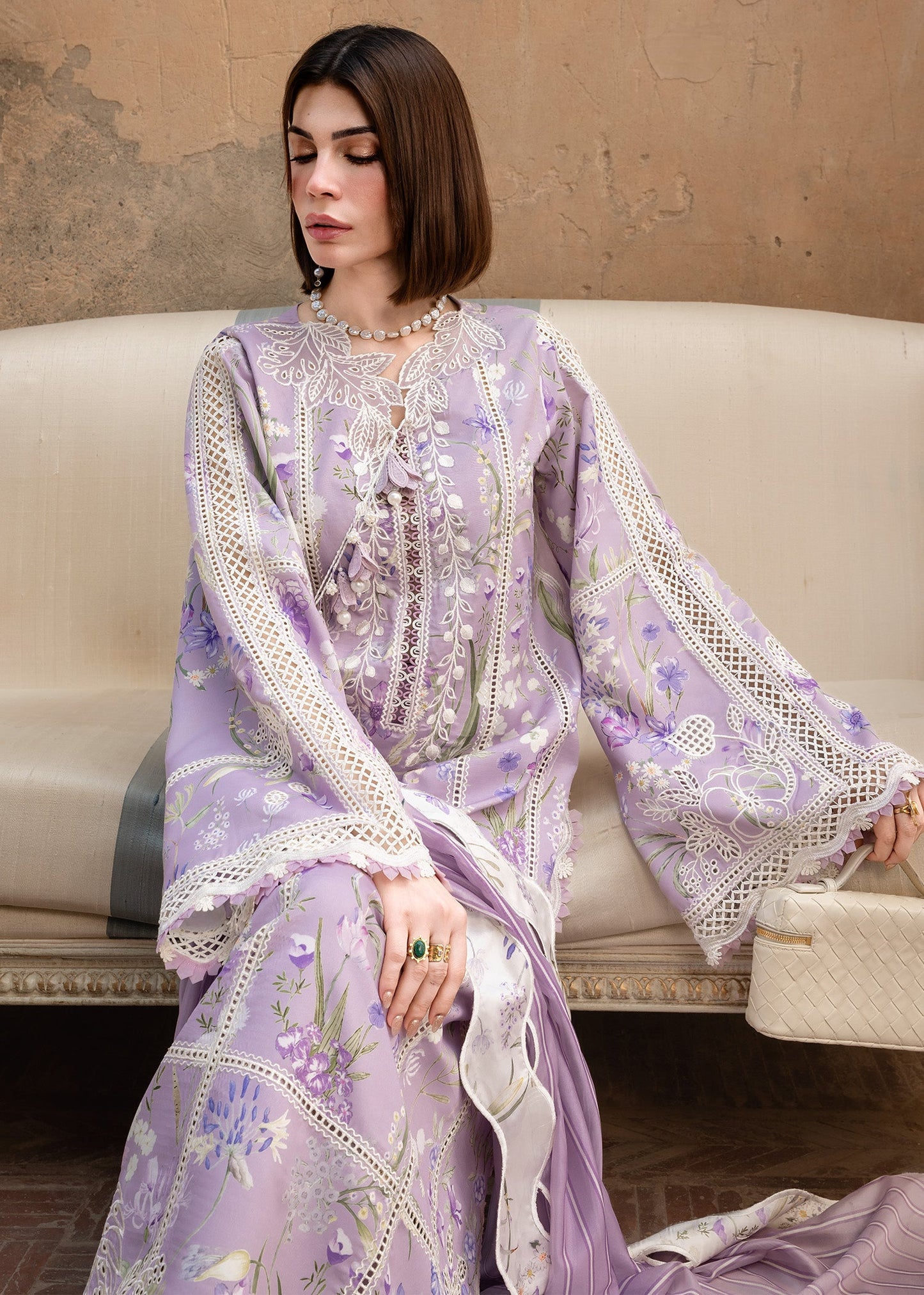 Crimson | Flow Lawn'26 | A SUMMER DANCE - D2B - Festive Dress - available at Maria Faisal in UK and USA.