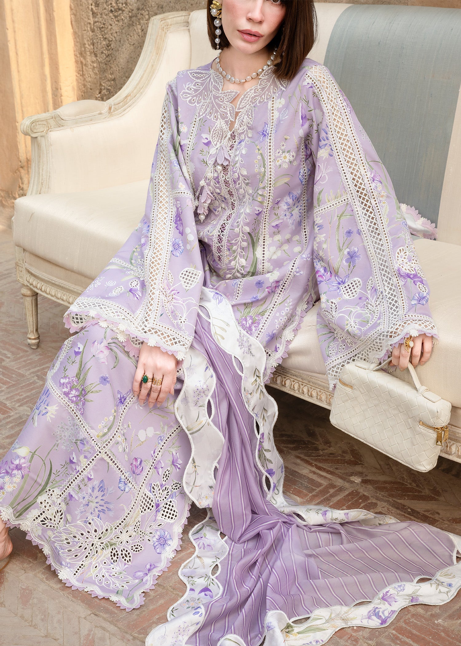 Crimson | Flow Lawn'26 | A SUMMER DANCE - D2B - Festive Dress - available at Maria Faisal in UK and USA.