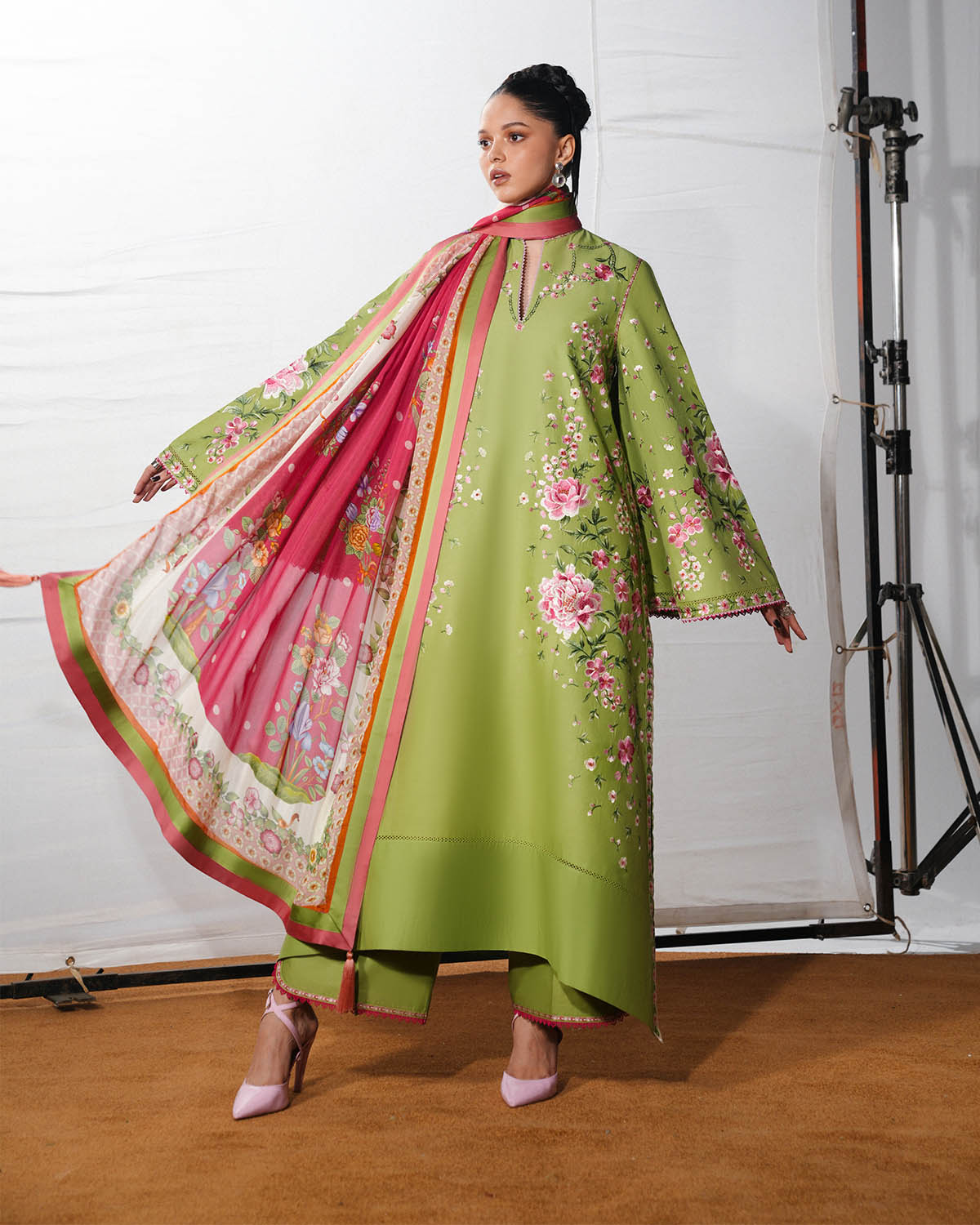 Jugnu Lahore | The Reserved View SS Edit | Chaman - Dress - available at Maria Faisal in UK and USA.