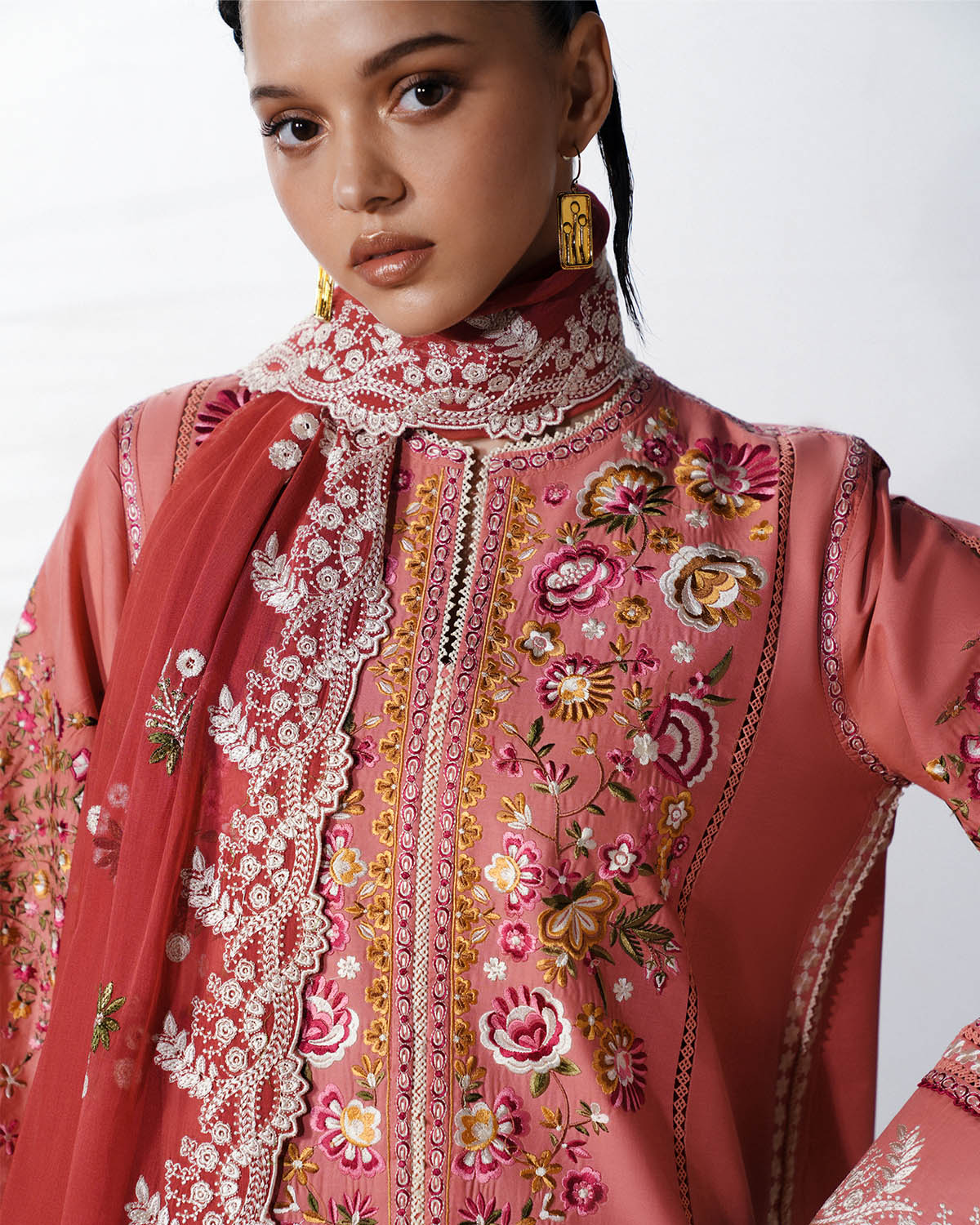 Jugnu Lahore | The Reserved View SS Edit | Dinaz - Dress - available at Maria Faisal in UK and USA.