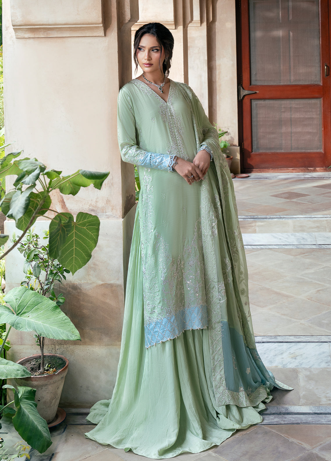 Sahane | Rusukh Premium Formals 26 | FU6605 Mehrma - RUSUKH - Formal Dress - available at Maria Faisal in UK and USA.