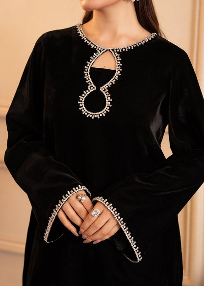 Fozia Khalid | The Velvet Rise 25 | NOIR GLEAM - Formal Dress - available at Maria Faisal in UK and USA.