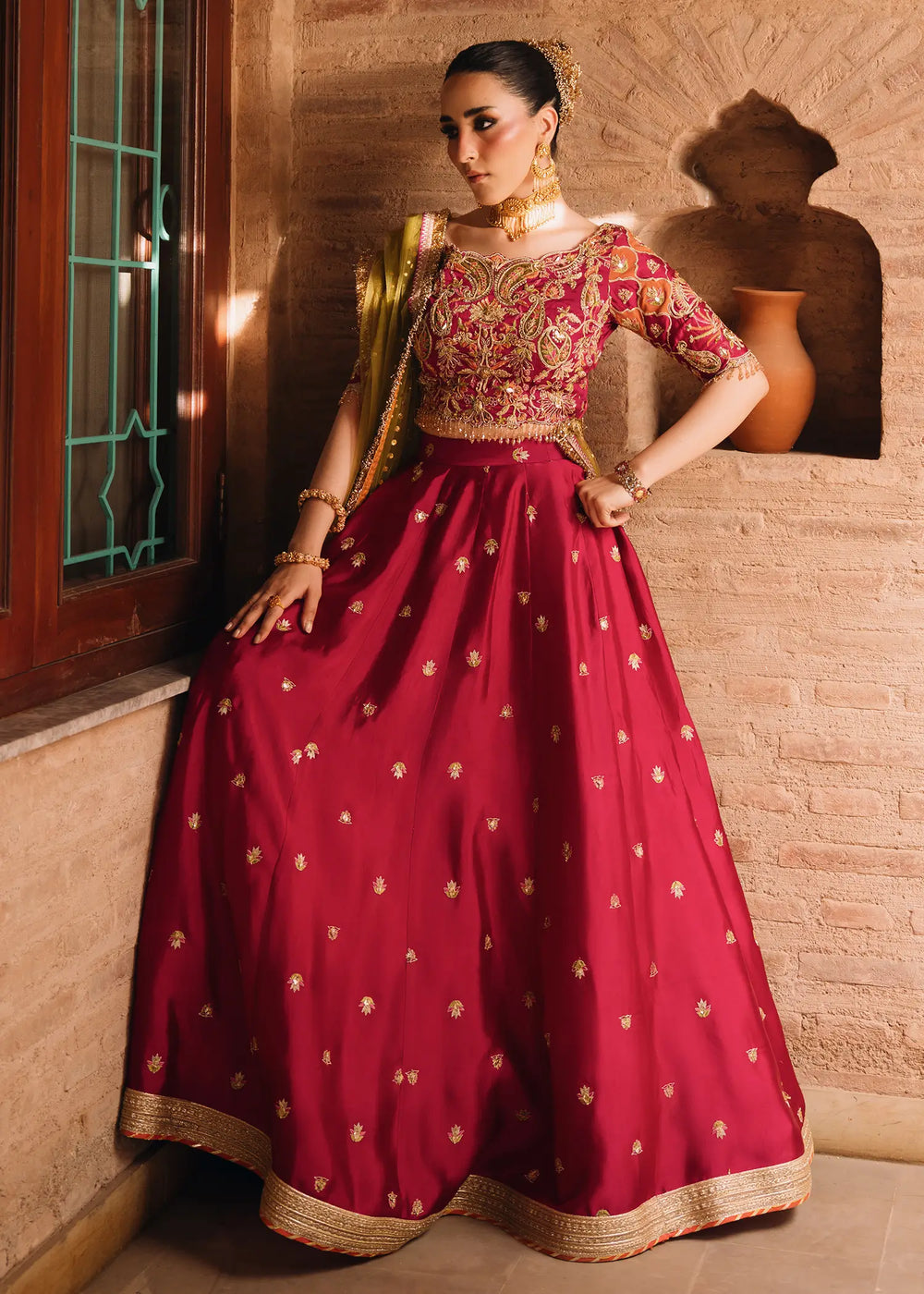 Jeem | Amaltaas Wedding Formals 26 | FUSCHIA ANAYA LEHNGA CHOLI - Wedding Dress - available at Maria Faisal in UK and USA.