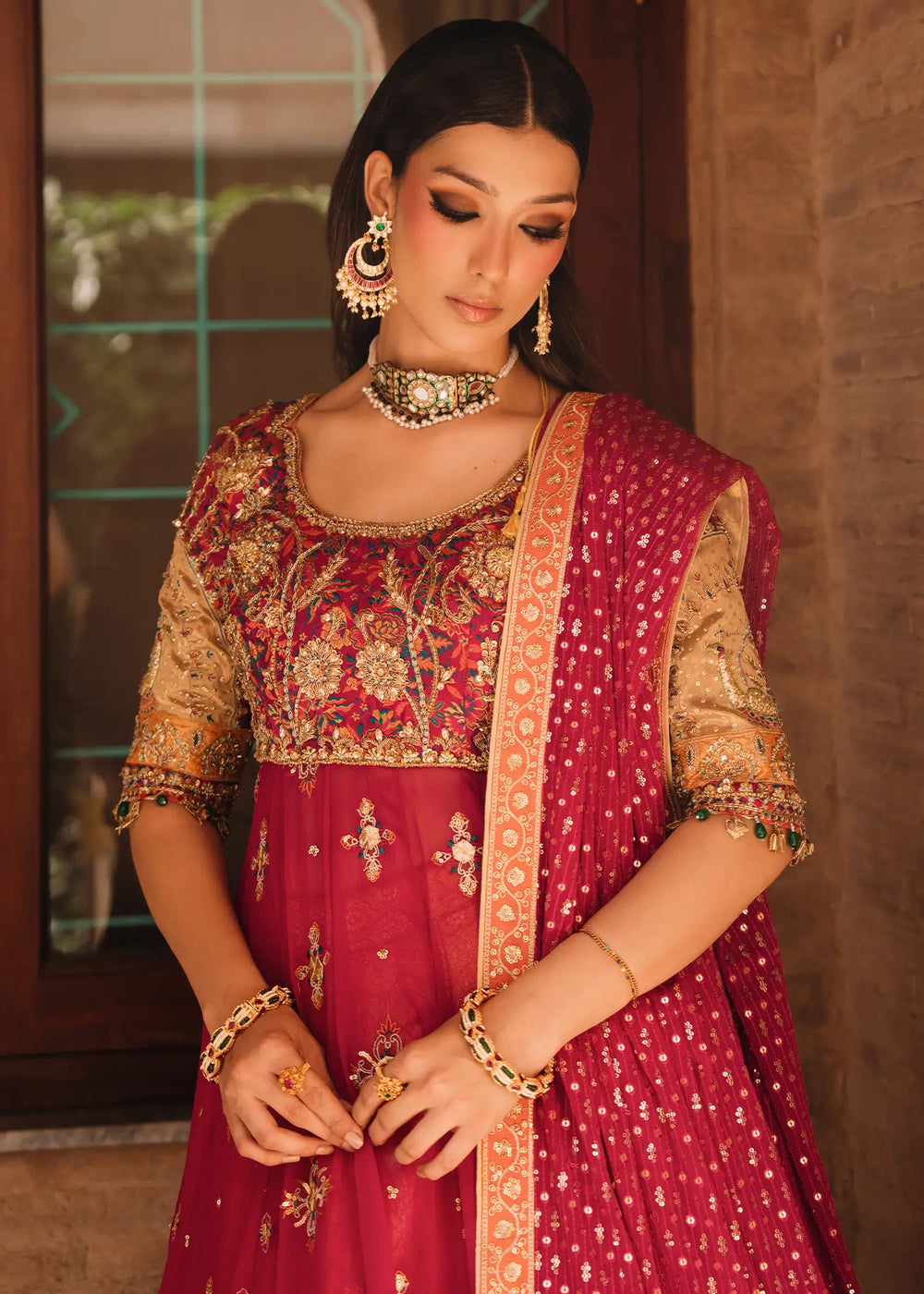 Jeem | Amaltaas Wedding Formals 26 | FUSCHIA NAZ KALIDAR - Wedding Dress - available at Maria Faisal in UK and USA.