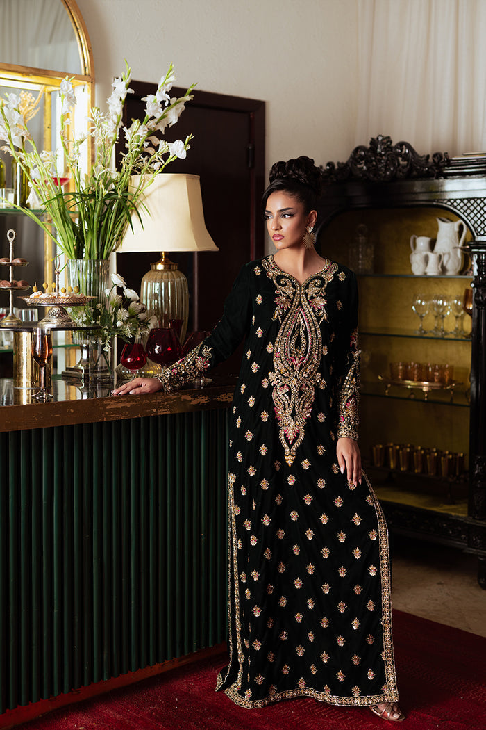 Saira Rizwan | Velvet Pret 25 | EMERA-SRVP25-10 - Formal Dress - available at Maria Faisal in UK and USA.