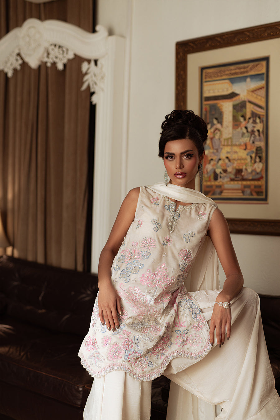 Saira Rizwan | Velvet Pret 25 | NARGIS-SRVP25-07 - Formal Dress - available at Maria Faisal in UK and USA.