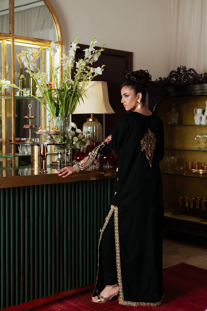 Saira Rizwan | Velvet Pret 25 | EMERA-SRVP25-10 - Formal Dress - available at Maria Faisal in UK and USA.