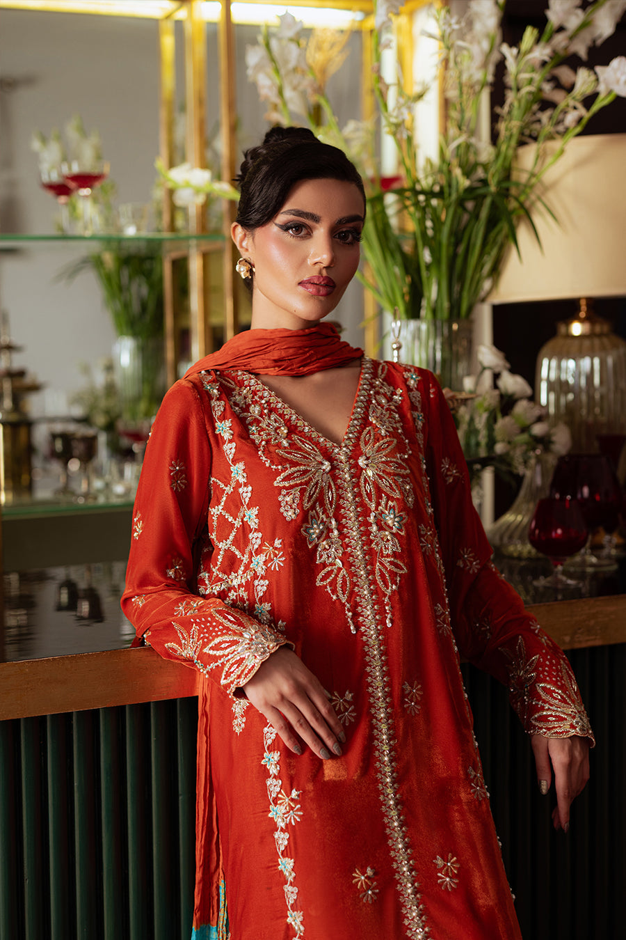 Saira Rizwan | Velvet Pret 25 | NEELAM-SRVP25-06 - Formal Dress - available at Maria Faisal in UK and USA.
