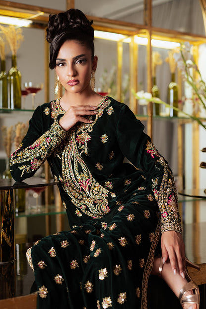 Saira Rizwan | Velvet Pret 25 | EMERA-SRVP25-10 - Formal Dress - available at Maria Faisal in UK and USA.