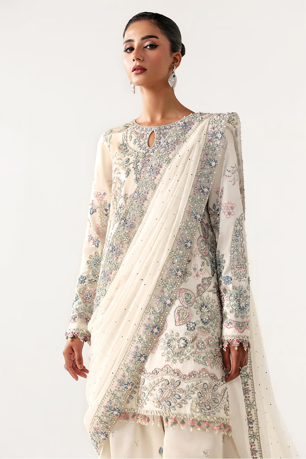 Saira Rizwan | Silk Luxe 26 | AYLIN- SRLSP-26-08 - Dress - available at Maria Faisal in UK and USA.