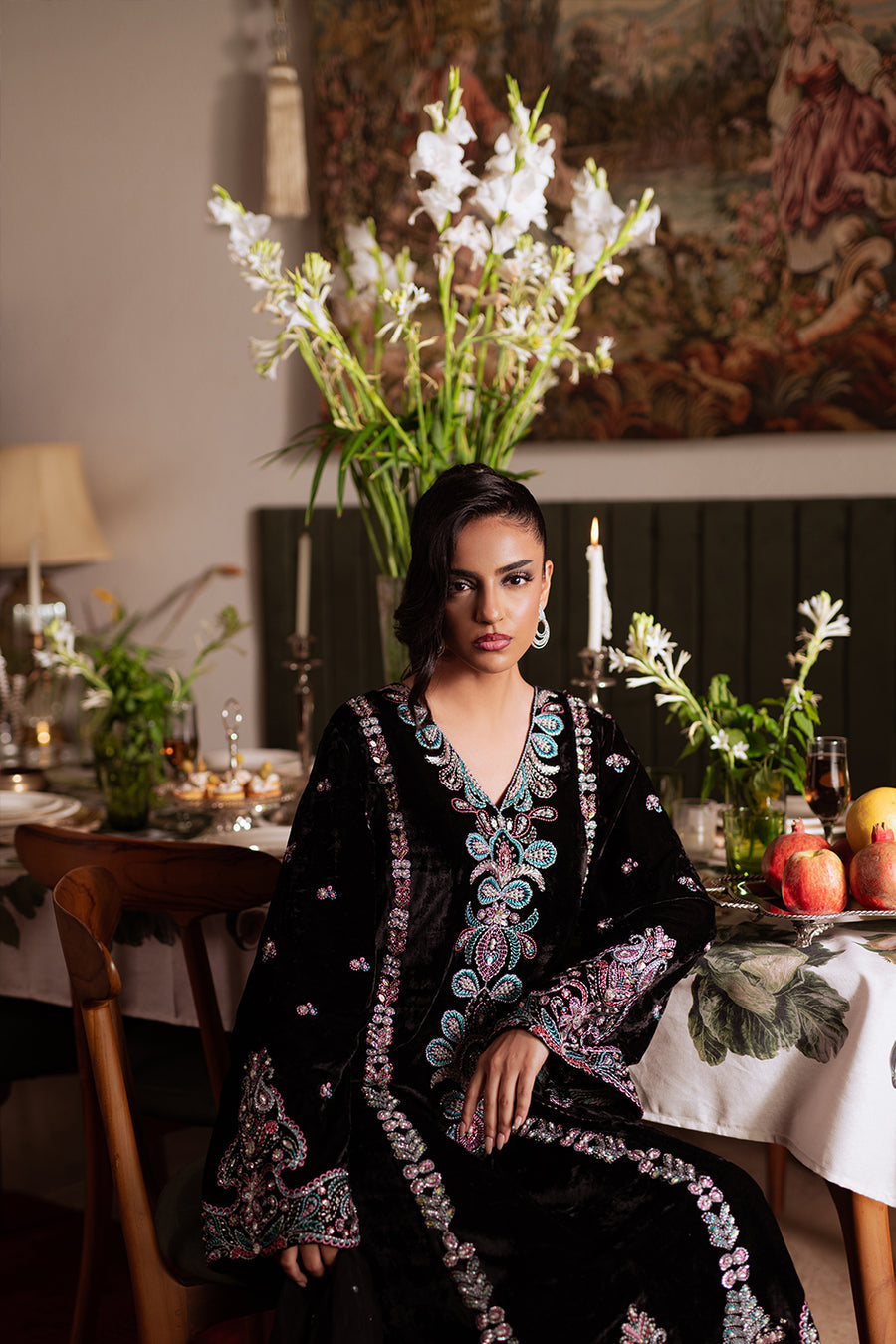 Saira Rizwan | Velvet Pret 25 | ZARQ-SRVP25-03 - Formal Dress - available at Maria Faisal in UK and USA.