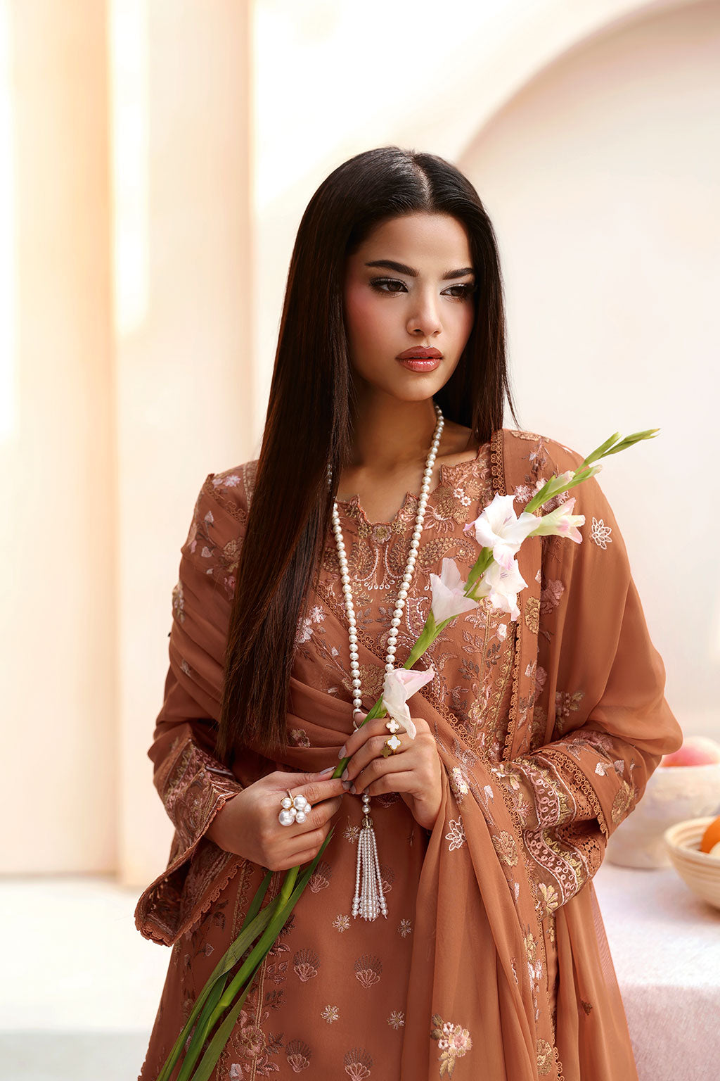 Ramsha | Ghazal Luxury Lawn | G-501 - Luxury Dress - available at Maria Faisal in UK and USA.