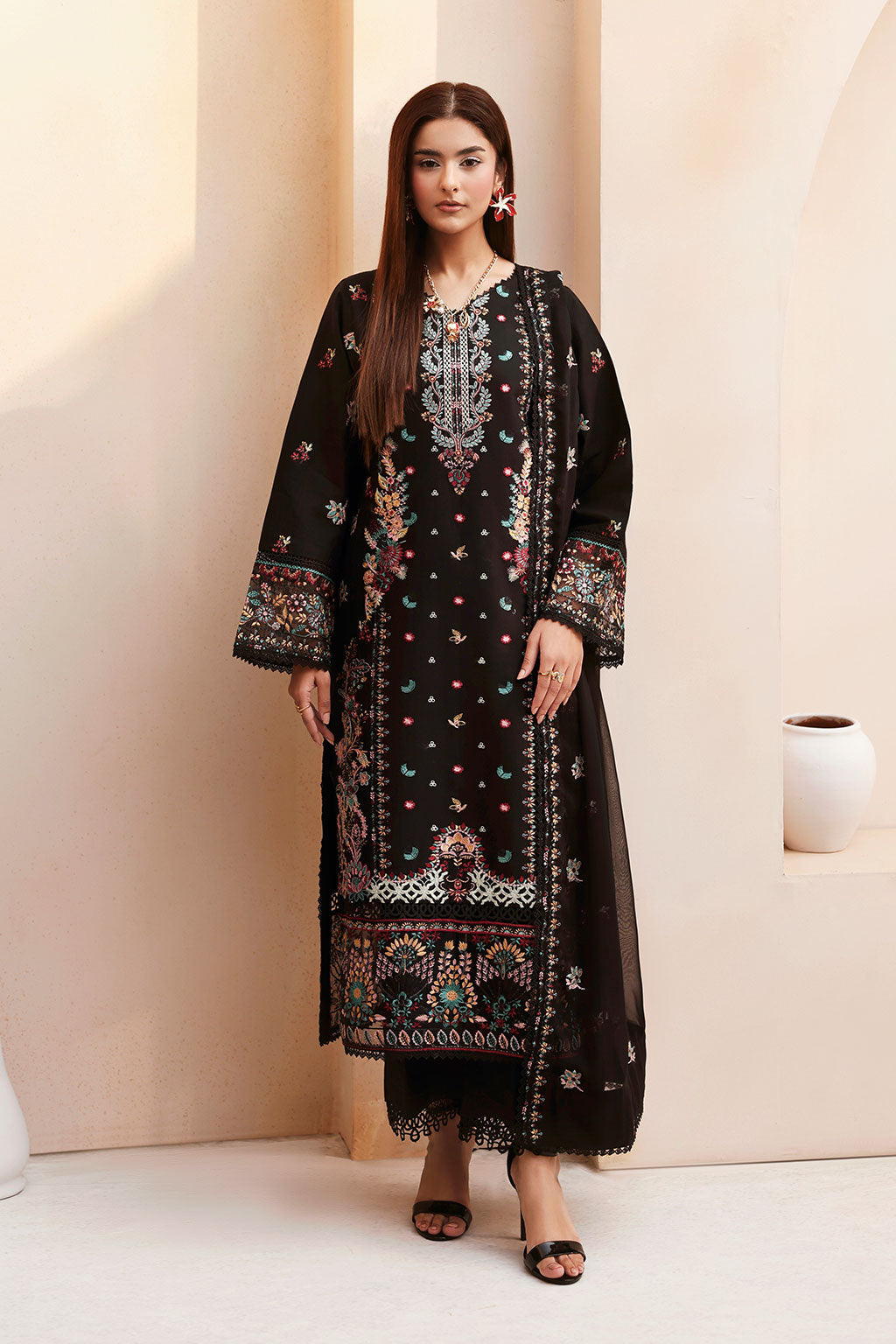 Ramsha | Ghazal Luxury Lawn | G-502 - Luxury Dress - available at Maria Faisal in UK and USA.