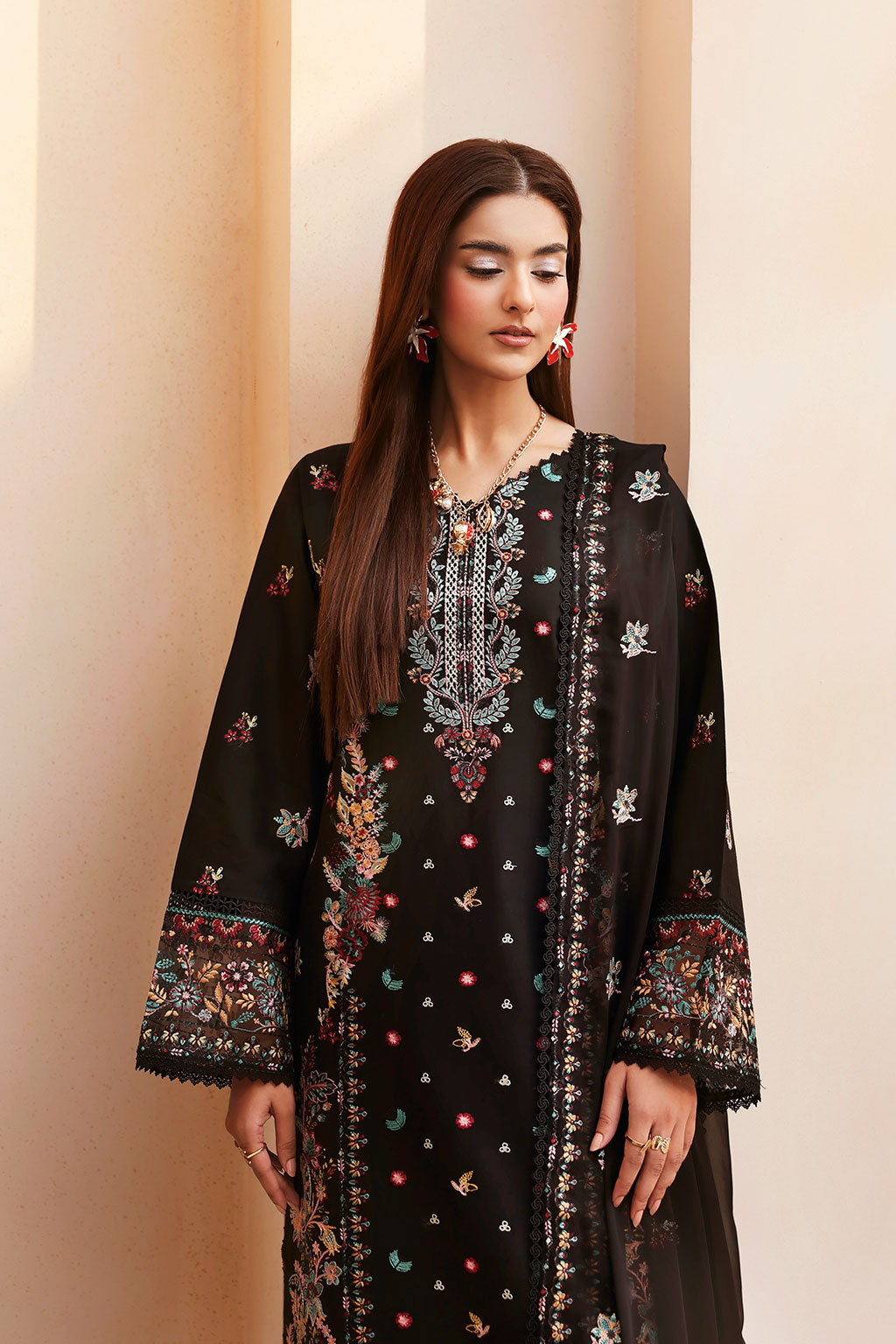 Ramsha | Ghazal Luxury Lawn | G-502 - Luxury Dress - available at Maria Faisal in UK and USA.