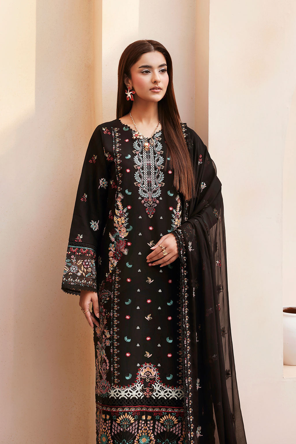 Ramsha | Ghazal Luxury Lawn | G-502 - Luxury Dress - available at Maria Faisal in UK and USA.