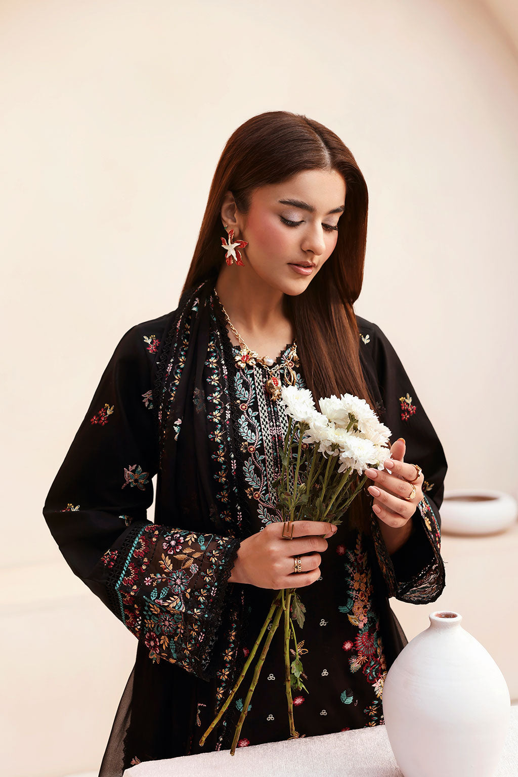 Ramsha | Ghazal Luxury Lawn | G-502 - Luxury Dress - available at Maria Faisal in UK and USA.