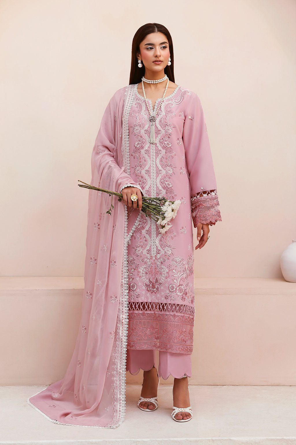 Ramsha | Ghazal Luxury Lawn | G-504 - Luxury Dress - available at Maria Faisal in UK and USA.