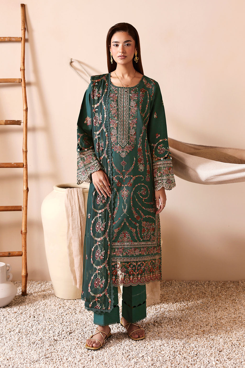 Ramsha | Ghazal Luxury Lawn | G-507 - Luxury Dress - available at Maria Faisal in UK and USA.