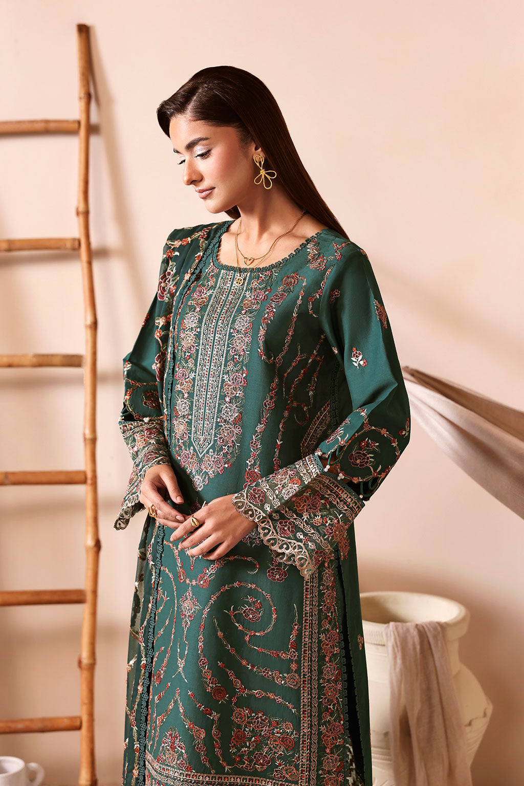 Ramsha | Ghazal Luxury Lawn | G-507 - Luxury Dress - available at Maria Faisal in UK and USA.