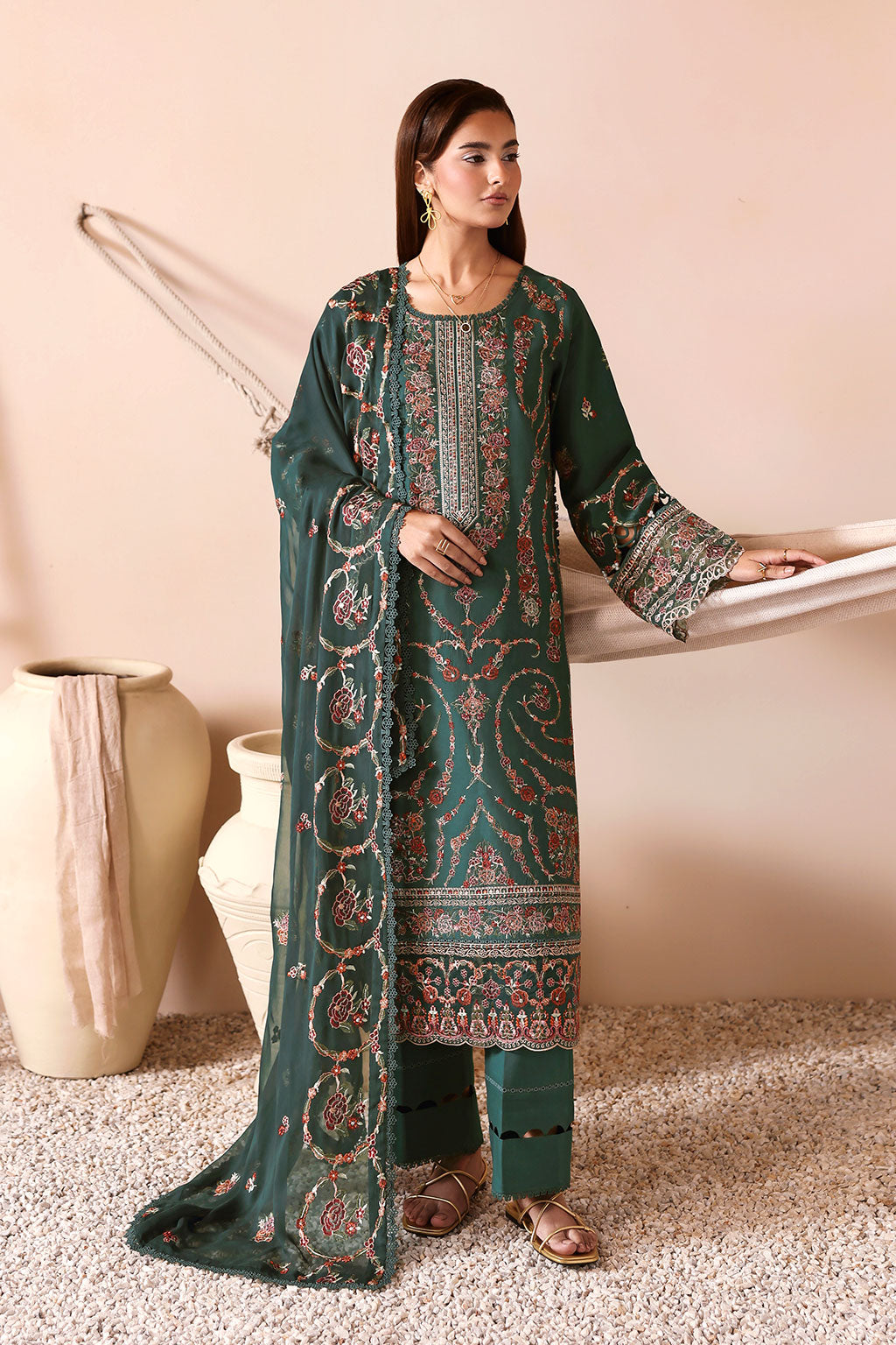 Ramsha | Ghazal Luxury Lawn | G-507 - Luxury Dress - available at Maria Faisal in UK and USA.