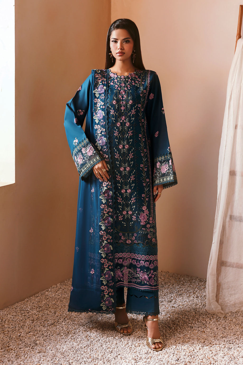 Ramsha | Ghazal Luxury Lawn | G-508 - Luxury Dress - available at Maria Faisal in UK and USA.