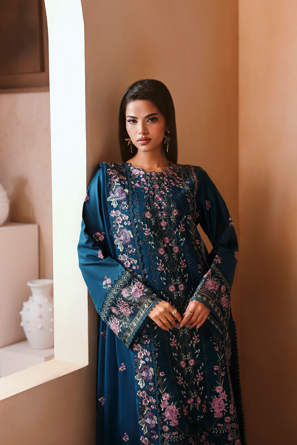Ramsha | Ghazal Luxury Lawn | G-508 - Luxury Dress - available at Maria Faisal in UK and USA.