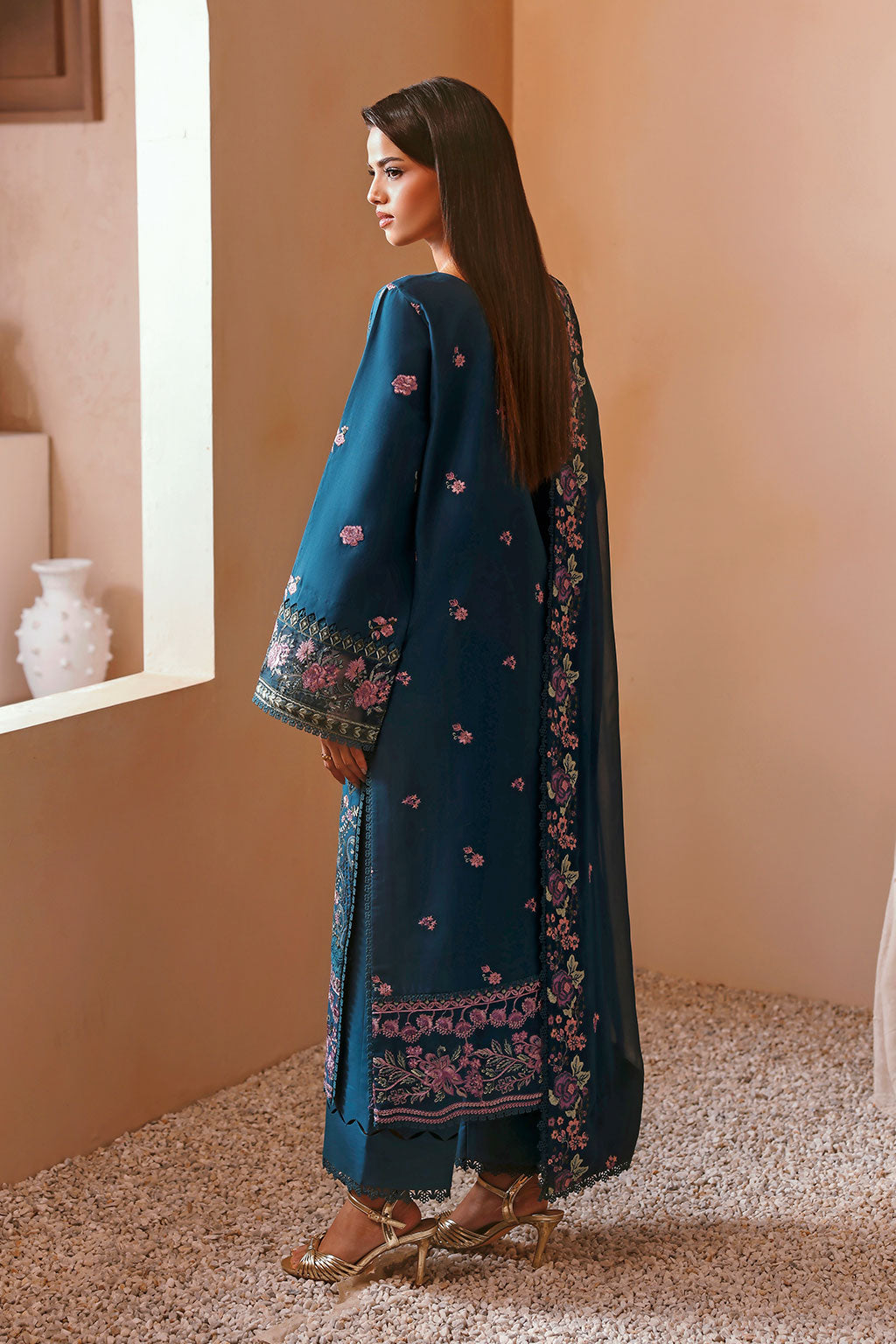 Ramsha | Ghazal Luxury Lawn | G-508 - Luxury Dress - available at Maria Faisal in UK and USA.