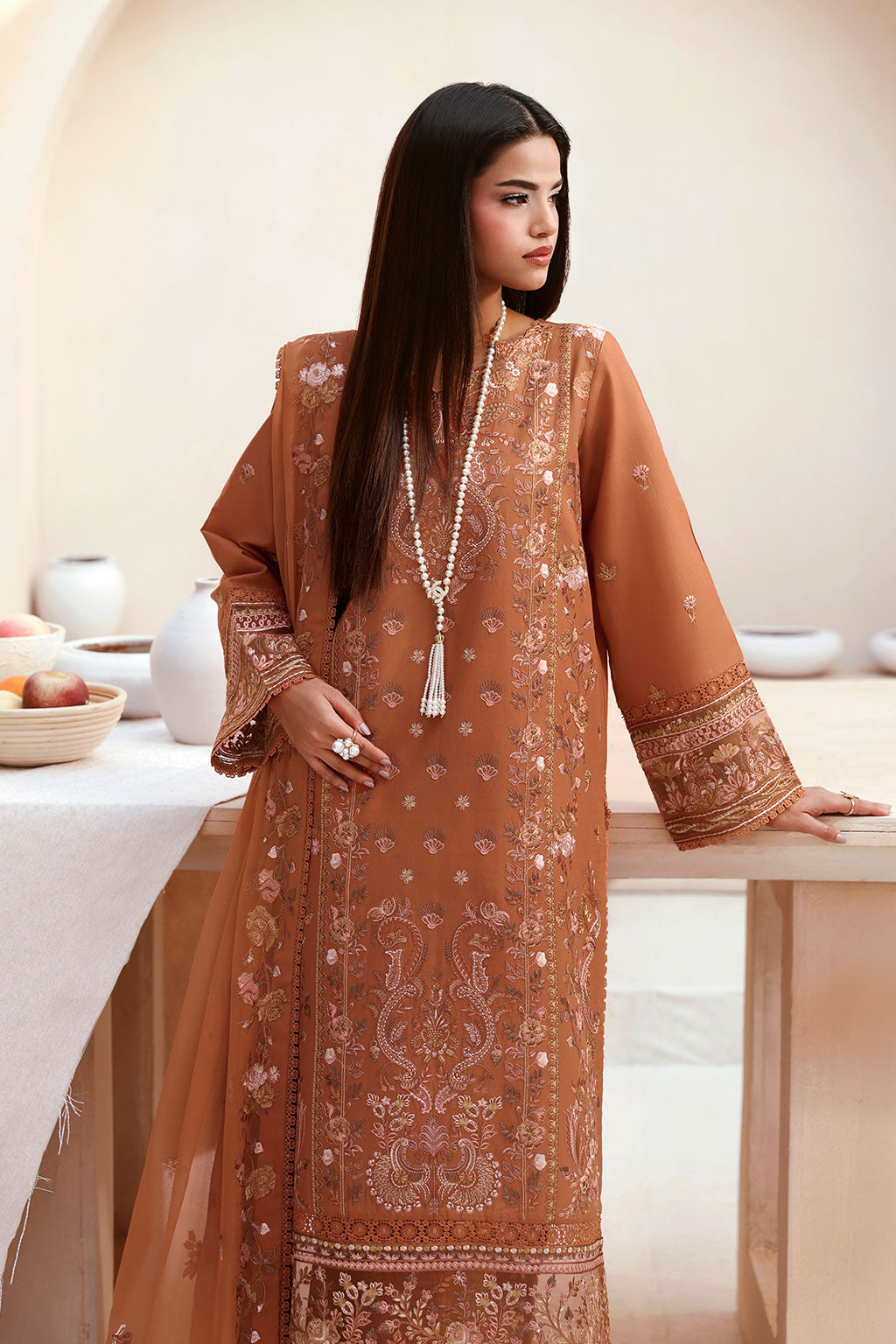 Ramsha | Ghazal Luxury Lawn | G-501 - Luxury Dress - available at Maria Faisal in UK and USA.