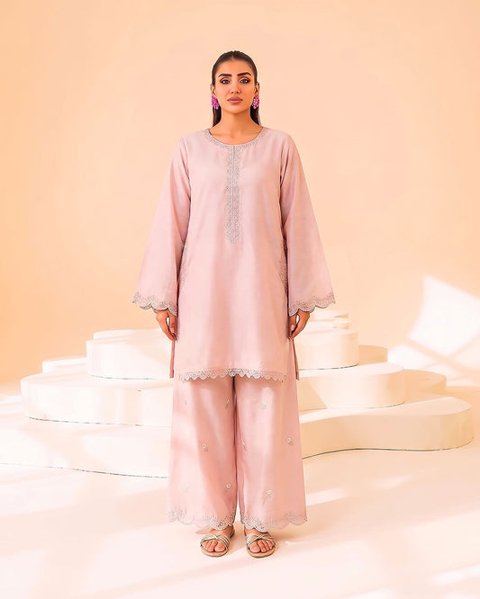 Faiza Faisal | FNF Cords Edit |HARMONY PINK - Casual Dress - available at Maria Faisal in UK and USA.