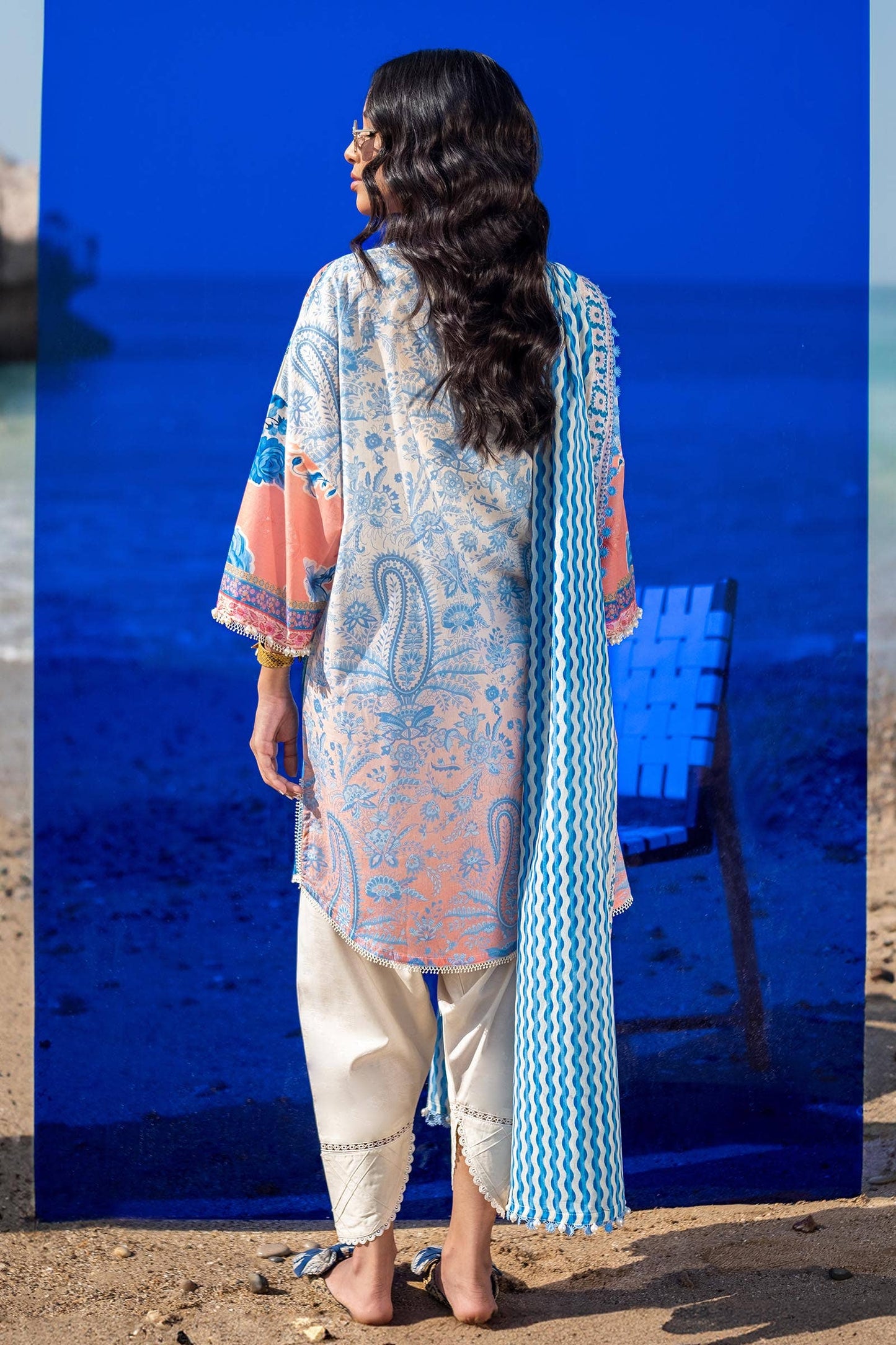 Sana Safinaz | Mahay Spring 24 | H241-028B-2BG - Ladies Clothes - Maria Faisal